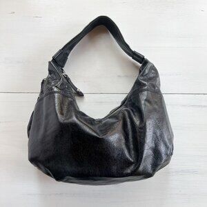 Hobo International Gabrielle Leather Slouchy Hobo in Glazed Black